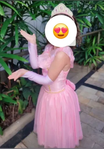 Vestido Infantil Princesa Aurora 7 anos