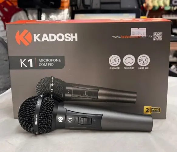 Microfone De Mão Com Fio Kadosh K1 Profissional