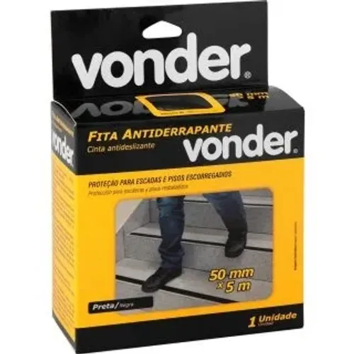 Fita Antiderrapante, 50 mm x 5 m, preta Vonder 