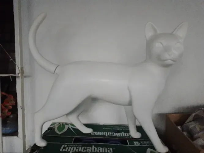 Gato Em PVC Rígido Para Decoração