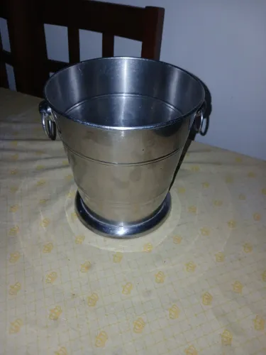Balde de gelo em inox antigo 