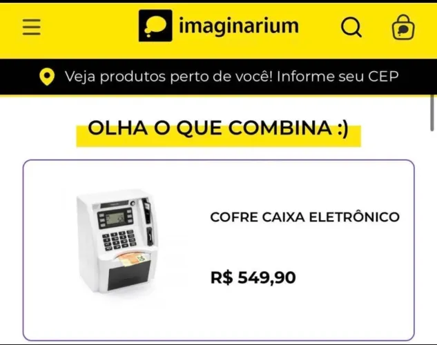 Cofre caixa eletrônico Imaginariumuu