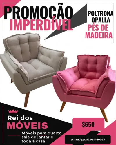 Poltrona super confortável disponível a pronta entrega