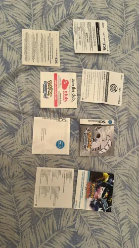 Lote Manuais E Inserts Originais Pokémon SoulSilver DS + Extras