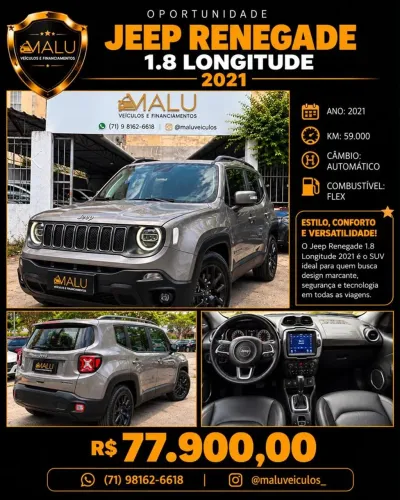 Jeep Renegade Longitude 1.8 4X2 Flex 16V Aut. 2021