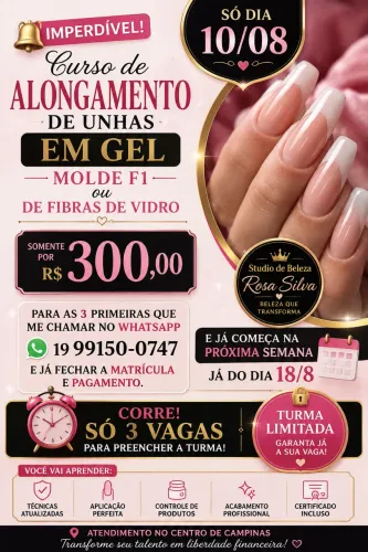 Curso de Alongamento de unhas