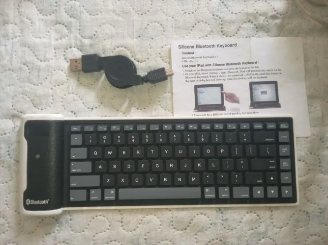 teclado Bluetooth portátil com layout QWERTY, LEIA O ANÚNCIO 