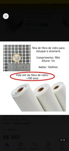 Tela de Fibra de Vidro para Alvenaria