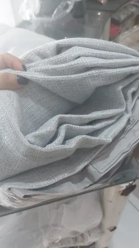 Cortina padrão porta Linho com forro de microfibra