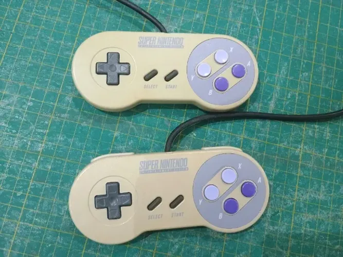 Par de controles originais do super nintendo