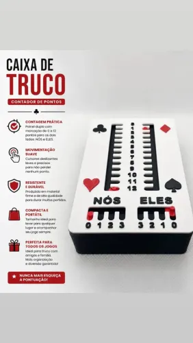 Porta Baralho de Truco com Marcador