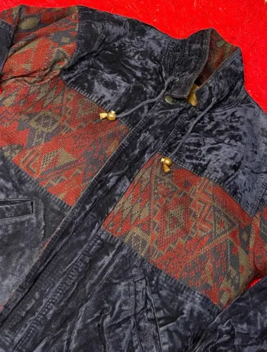 Jaqueta vintage veludo cotelê aviador