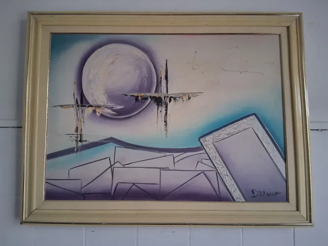 Quadro óleo sobre tela abstrato