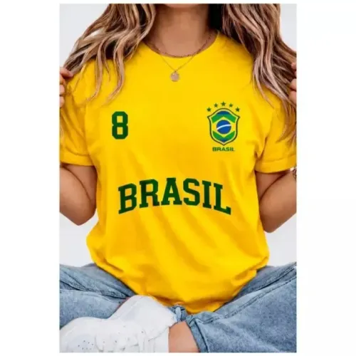 Achado Imperdível! Blusa Feminina Brasil 100% Algodão - Torça com Estilo