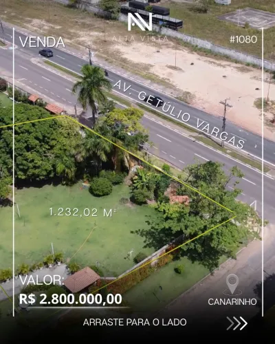 Terreno de 1.232m² à venda em Canarinho Boa Vista por R$2,8mi