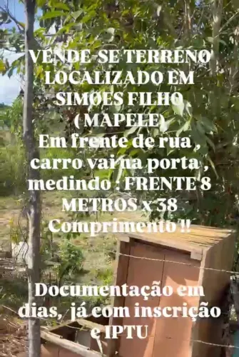 VENDO TERRENO SIMOES FILHO