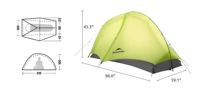 Barraca Naturehike Star trail Ext 1(peso 1kilo) Nova com garantia