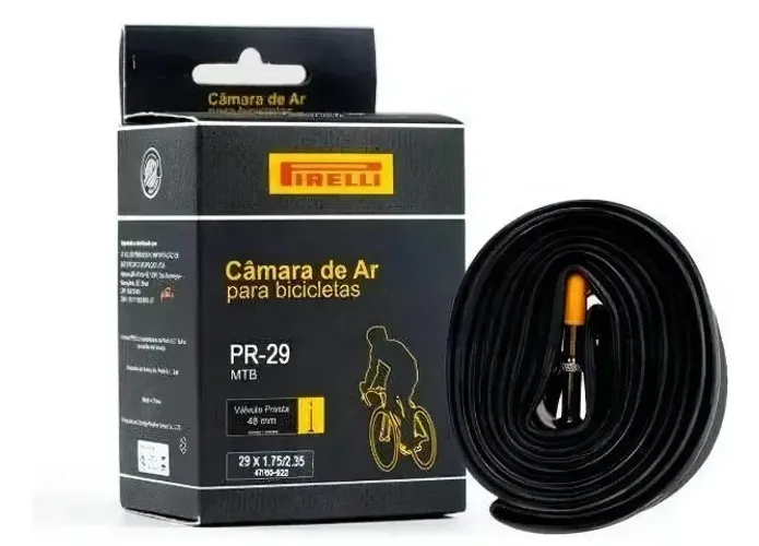 Câmara de Ar Pirelli Aro 29 MTB - Bico Fino Presta 48 mm | Nova | R$ 25