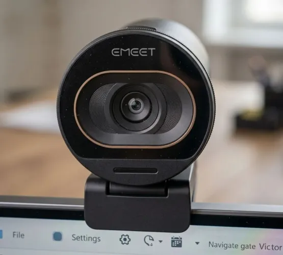 Webcam EMEET S600 4K | Imagem Profissional | Home Office, Lives e Reuniões