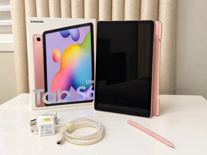 Tablet Samsung S6 Lite Rosa Wifi 64 GB Semi Novo