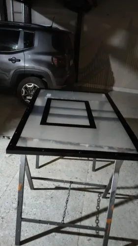 Tabela de basquete em acrílico com aro e rede uma unidade