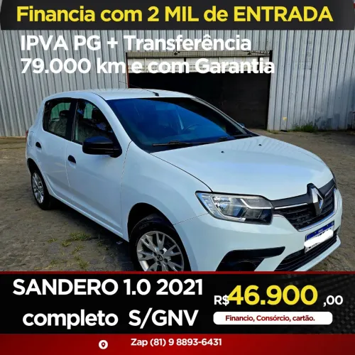 Renault Sandero Life Flex 1.0 12V 5P Mec. 2021