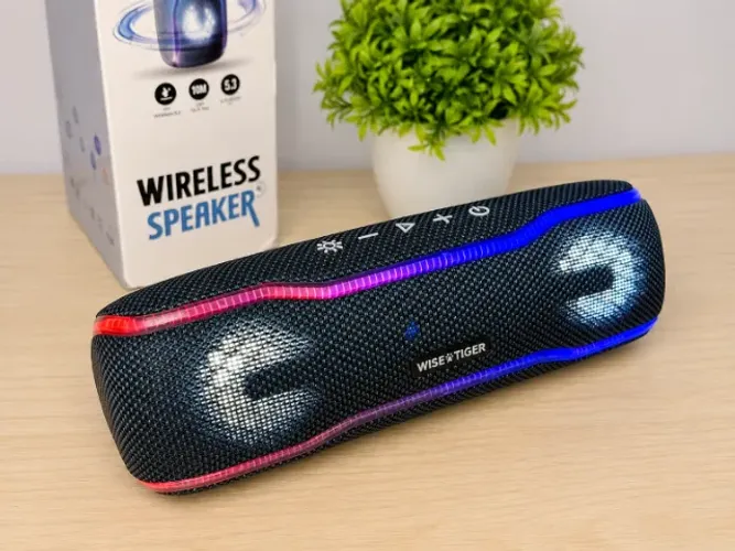 Caixa Som Bluetooth Wise Tiger 25w Ipx7 F10c Estéreo Rgb Nova, Lacrada a Pronta Entrega!!