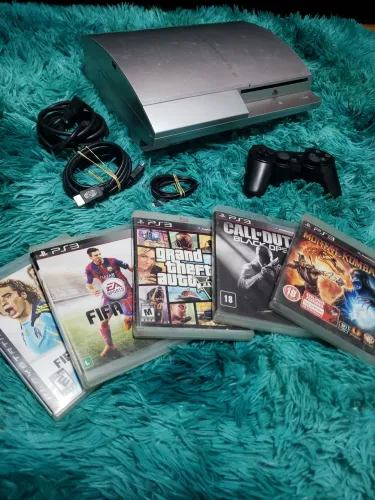 Ps3 Fat RARO destravado lotado de jogos