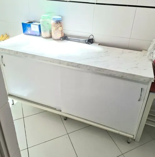 Armário mdf com porta de correr cozinha, área de serviço, varanda gourmet