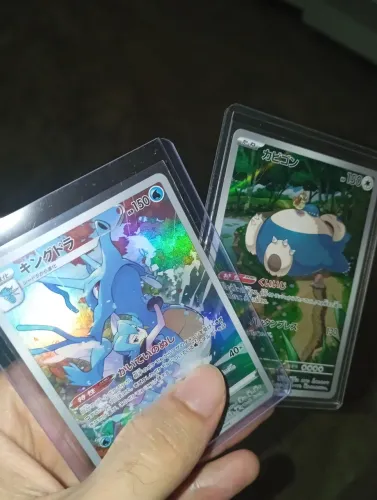 2 Cartas Pokémon Snorlax + Kingdra em Japonês
