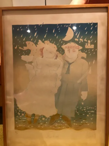 Quadro Helenos Silva - "Lua de mel" - 59cmx79cm