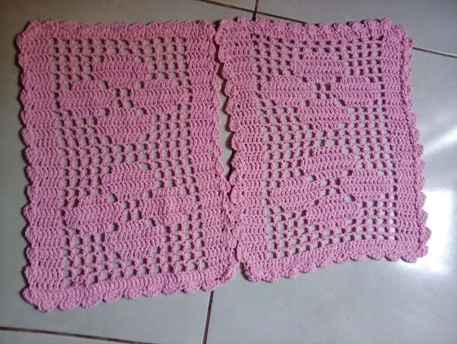Tapete de crochê floral