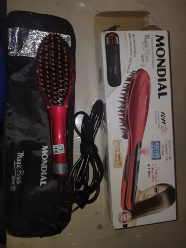 Escova Alisadora Digital Magic Brush ion MUNDIAL