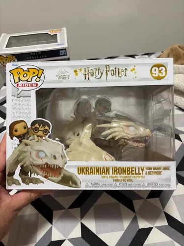 Funko pop Rides Harry Potter 93, Ukrainian Ironbelly With Harry e Hermione, novo