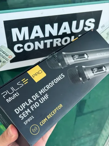 Microfone para Caixa de Som Duplo - Conexão Wireless Sem Fio ( Promoção )