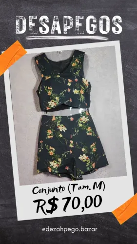 Conjunto de Cropped e Short