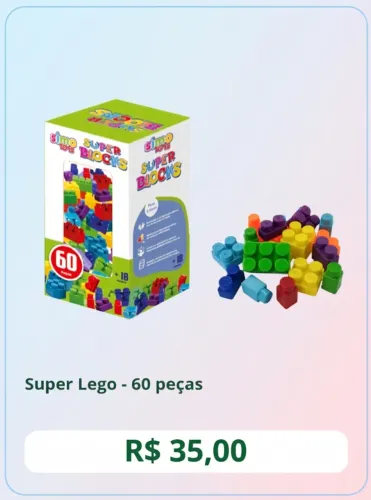 Brinquedo Blocos de Lego - 60 peças