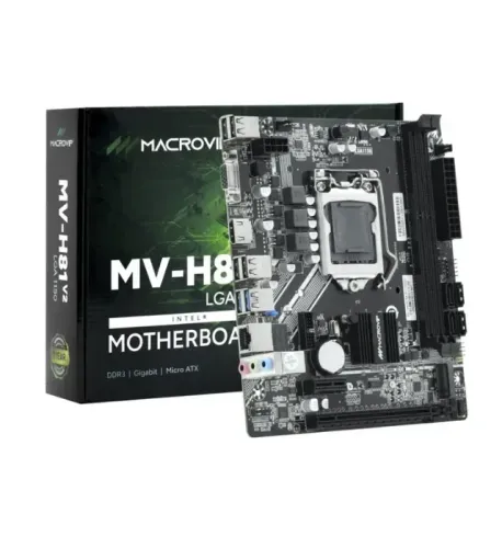 Placa Mãe LGA 1150 Macrovip MV-H81 DDR3 Vga/Hdmi/M.2 Nvme - Novo c/ garantia - Nexo Store