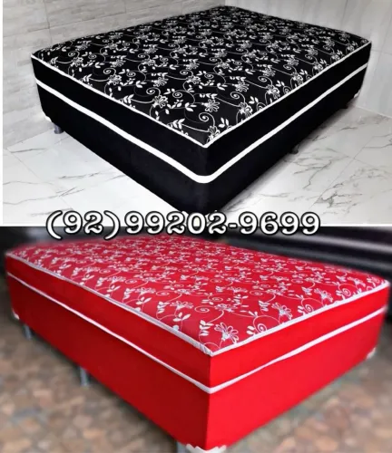 CAMA DE CASAL BOX 8CM DE ESPUMA %+×1