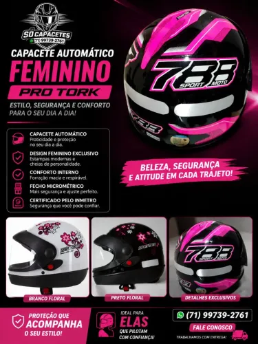 Capacete Automático Fechado Feminino OFERTA