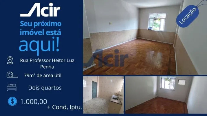 Apartamento com 2 quartos para alugar, 79 m² por R$ 1.000,00/mês - Penha - Rio de Janeiro/
