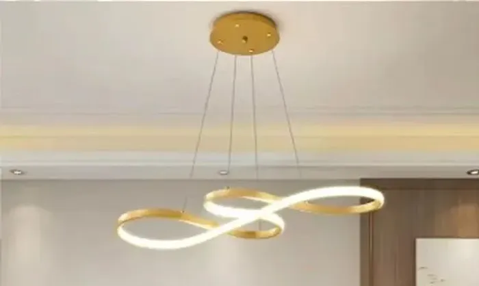 Lustre infinito dourado escovado