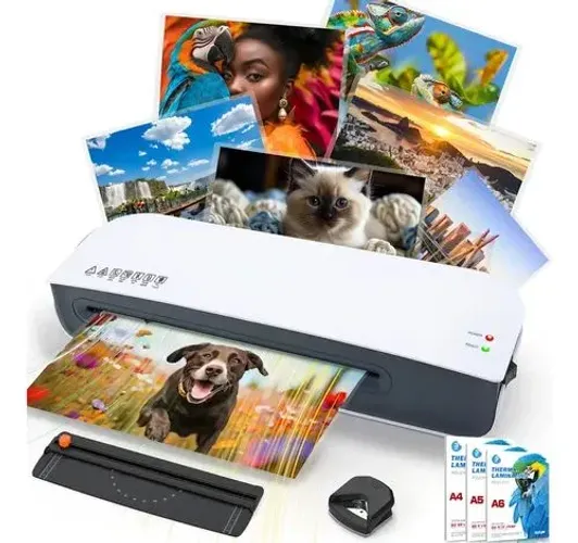 Plastificadora Laminadora A4 Qfun Frio/Quente Com 9 Folhas Velocidade 280mm/min ABS