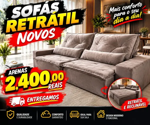SOFÁS RETRÁTIL NOVOS 