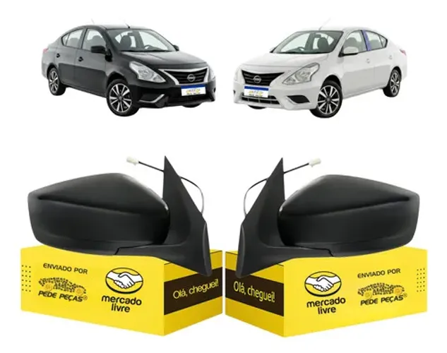 Retrovisor Nissan Versa 2016 2017 2018 2019 2020 2021 Par