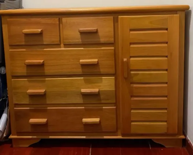 Cômoda Sapateira de Madeira Maciça