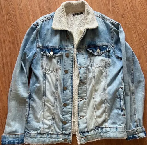 Jaqueta Jean Masculina com interior forrado em Lã YOD