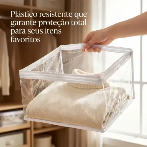Saco Organizador Closet Edredon Cobertor Com Ziper