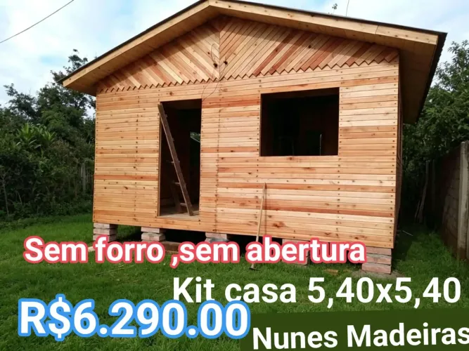 Kit casa 5,40x5,40 básica sem montagem