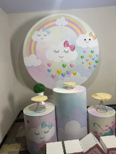 Decoração Chuva de Amor Chá de bebê Aniversário Menina